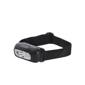 Headlamp with motion sensor and adjustable elastic strap – Rechargeable – 3 light modes – Black
