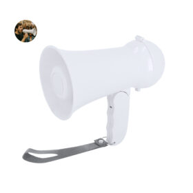 Foldable megaphone with siren and recording function