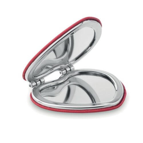 Pocket Mirror Heart Red 6.5 cm