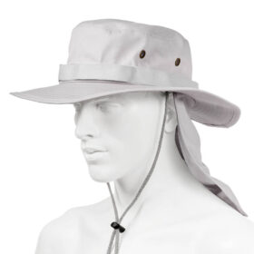 Yucka - Safari hat with neck protection - Cotton - Grey