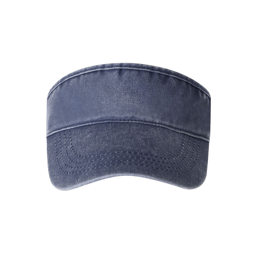 Denim sun visor – With velcro closure – Dark blue - Image 2