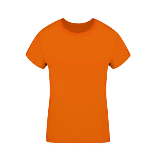 Ladies’ orange T-shirt with round neck - 160 g/m²