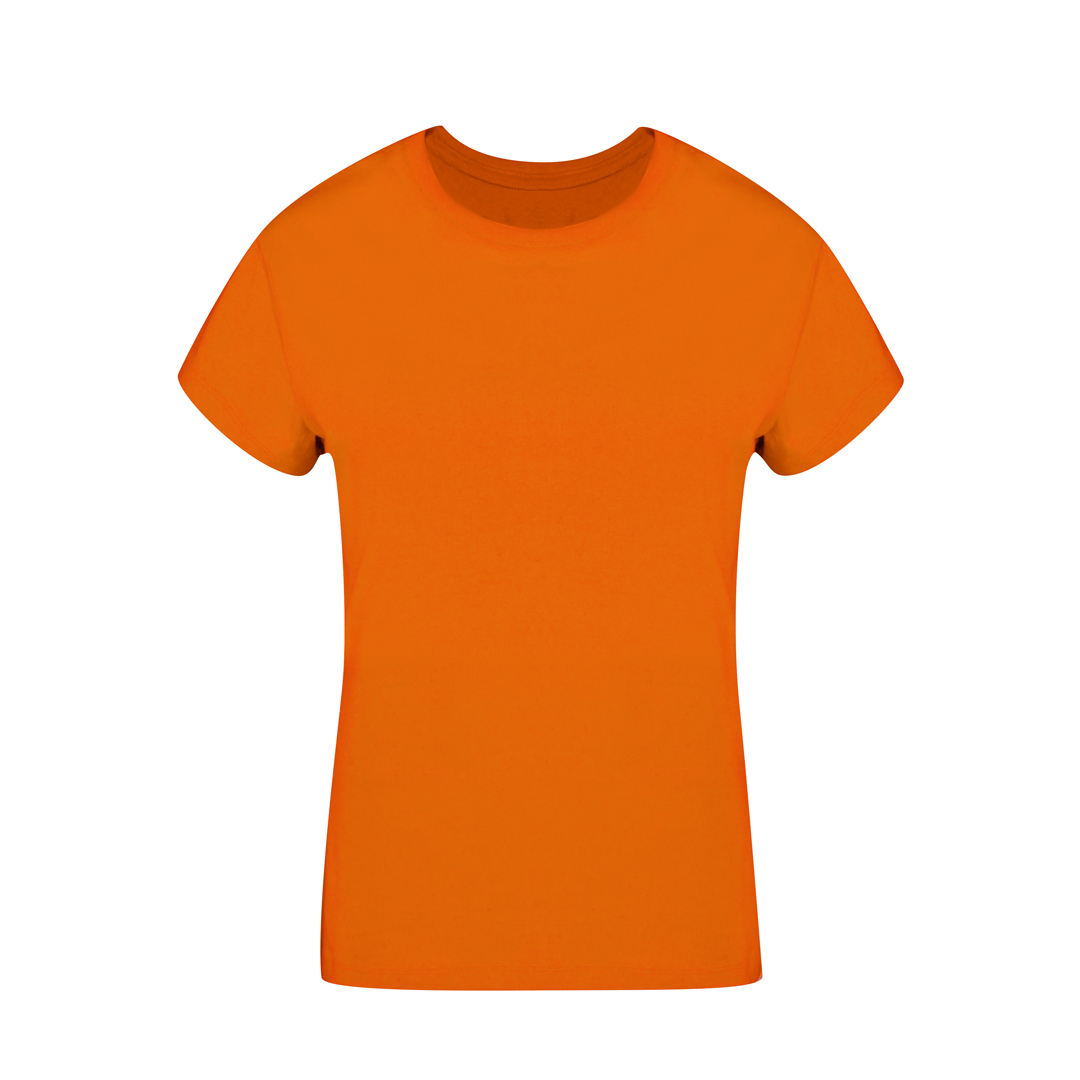 Ladies’ orange T-shirt with round neck - 160 g/m²