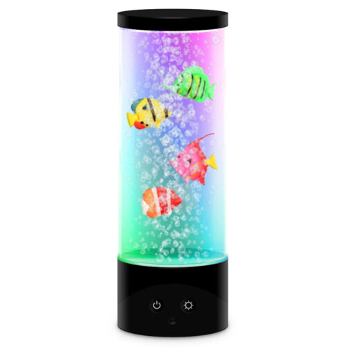 Fish Aquarium Lamp – Night Light with Remote Control and Color-Changing LED Lighting – USB