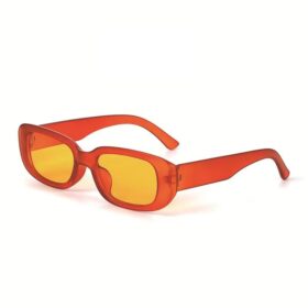 Classic Party Glasses with Thick Frame - Dark Orange with Orange Lenses