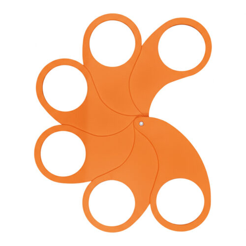 Hold Ub beer fan cup holder 6 cups orange