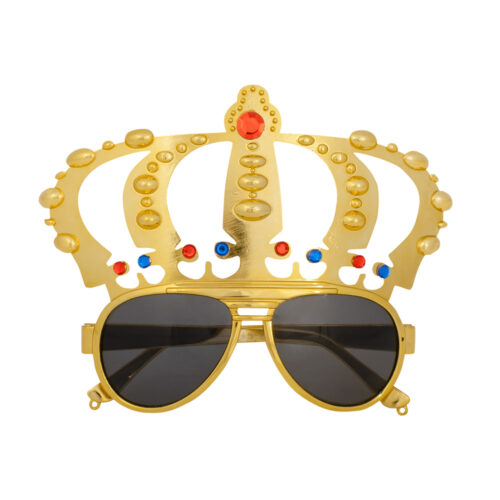 Party Glasses King – Gold Crown Party Glasses for King's Day, Carnival & Theme Parties