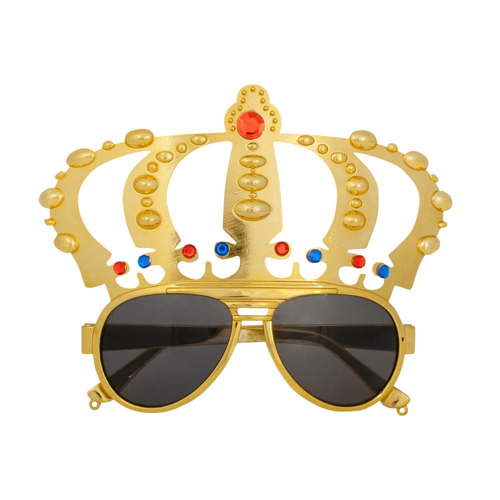 Party Glasses King – Gold Crown Party Glasses for King's Day, Carnival & Theme Parties