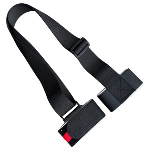 Universal ski carrier - Ski strap with Velcro - Adjustable - Black