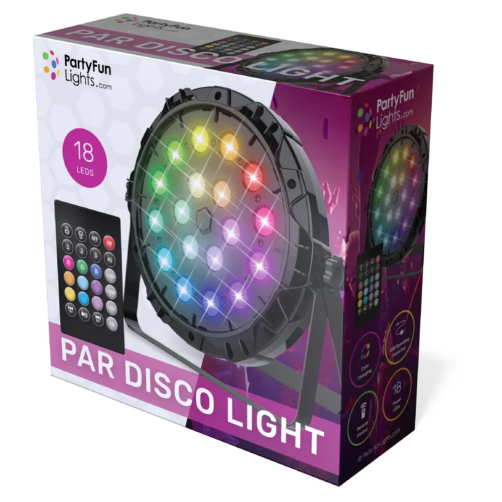 Disco lamp with stand - With remote control - With multicolor LED - 18 LED - Image 3