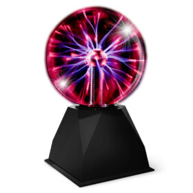 Plasma Ball – Touch and Sound Activated – 15 cm – Multicolor Plasma Lamp – Black