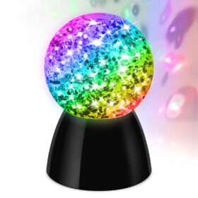 LED Glitter Ball - Snow Globe - 8 cm - With Color-Changing Multicolor LED Lighting