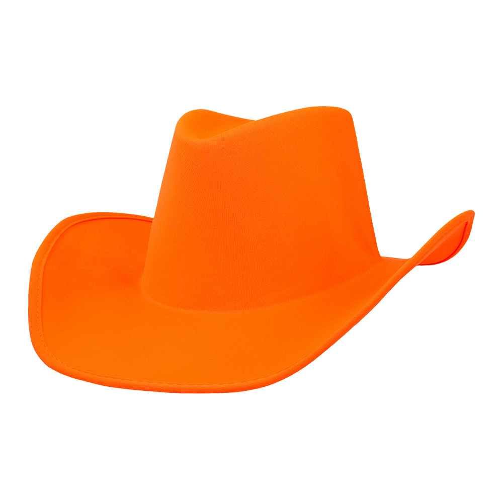 Cowboy Hat UV Blacklight - Festival Hat 59 cm - Neon Orange