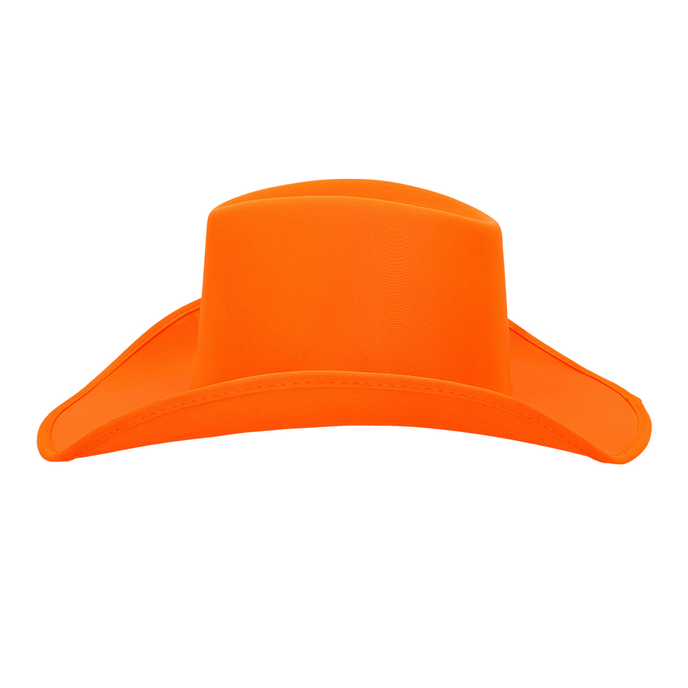 Cowboy Hat UV Blacklight - Festival Hat 59 cm - Neon Orange - Image 3