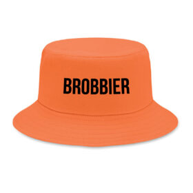 Orange bucket hat - Brobbier - One size cotton fisherman's hat