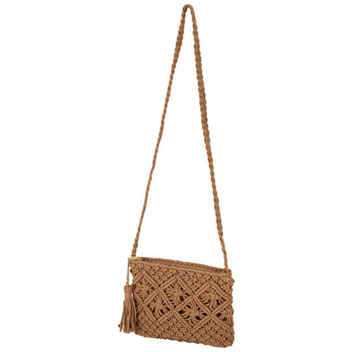 Sarlini braided shoulder bag - Brown crossbody bag