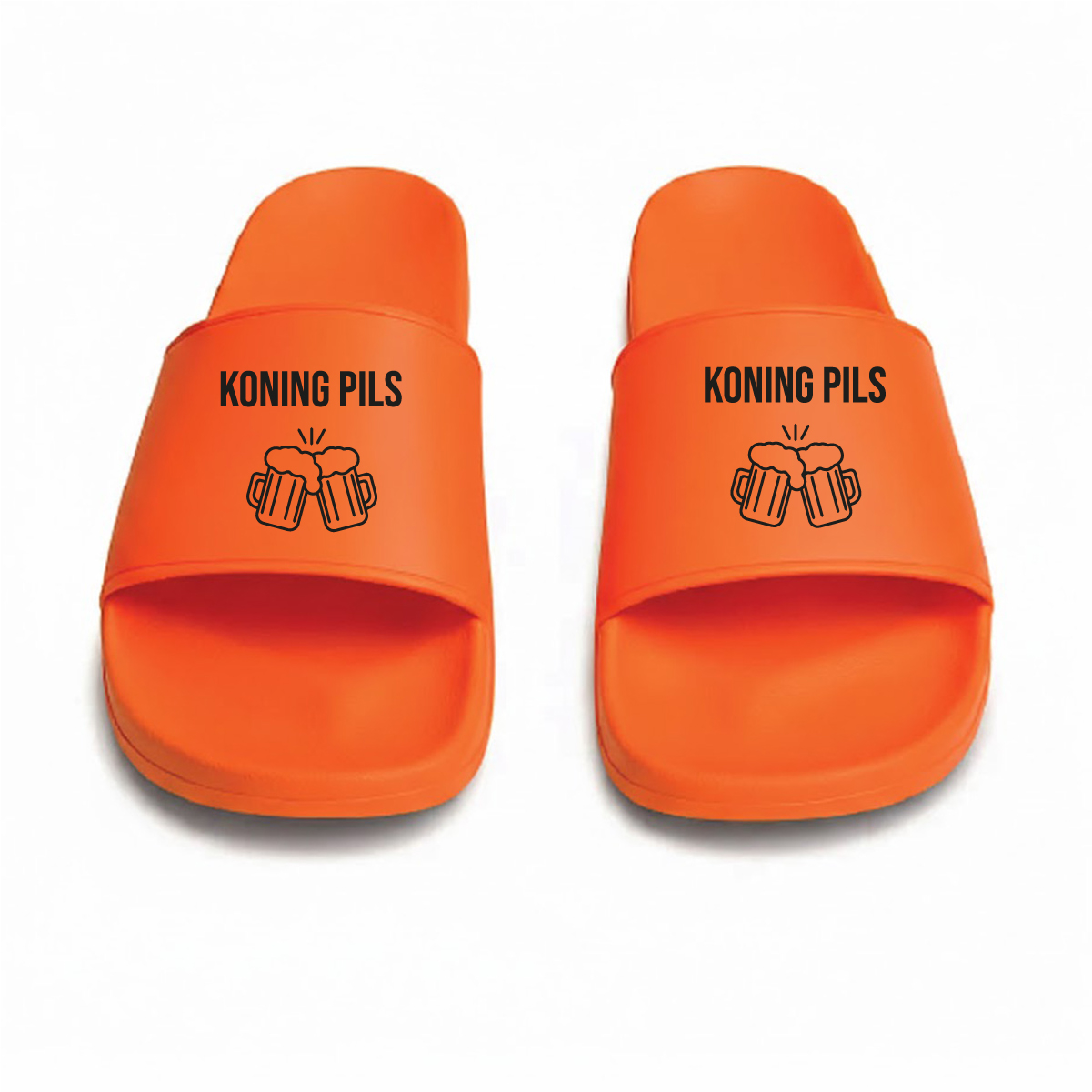 Orange slippers – King Pils – One size pool slides