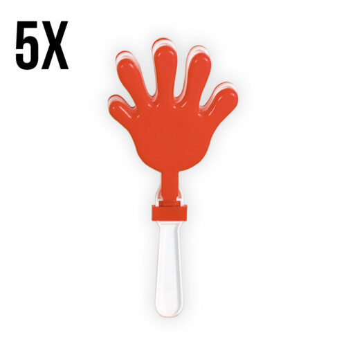 Orange clapper hand - set of 5