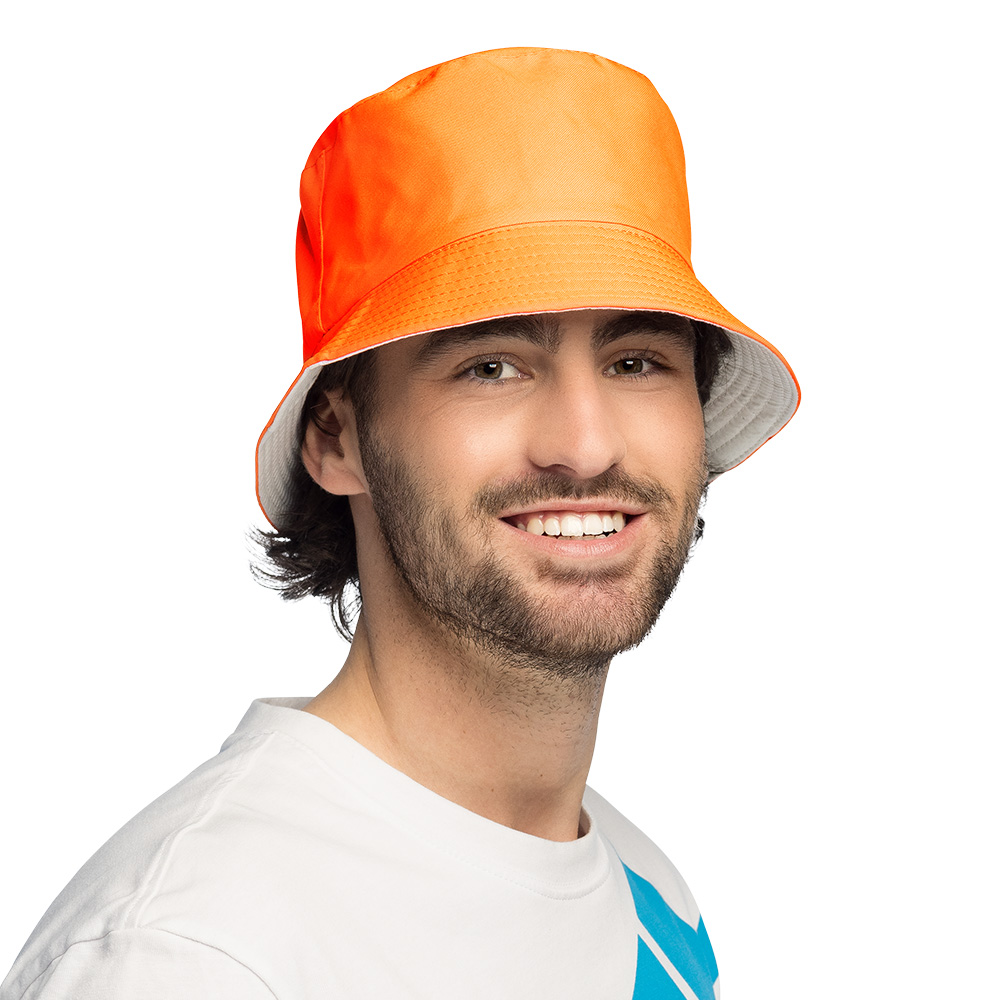 Bucket hat UV Blacklight - Fisherman's hat 58 cm - Neon orange - Image 3