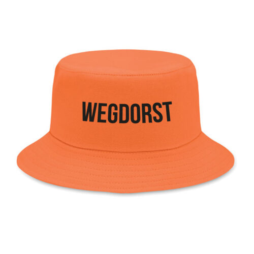 Orange bucket hat - Wegdorst - One size cotton fisherman’s hat