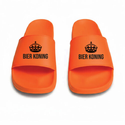 Orange flip flops - Beer King - One size bath slippers