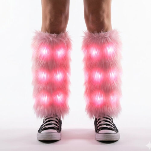 Ravelife - Light-Up LED Leg Warmers – With Remote Control – RGB 8 Colors & Flash Modes - Set of 2