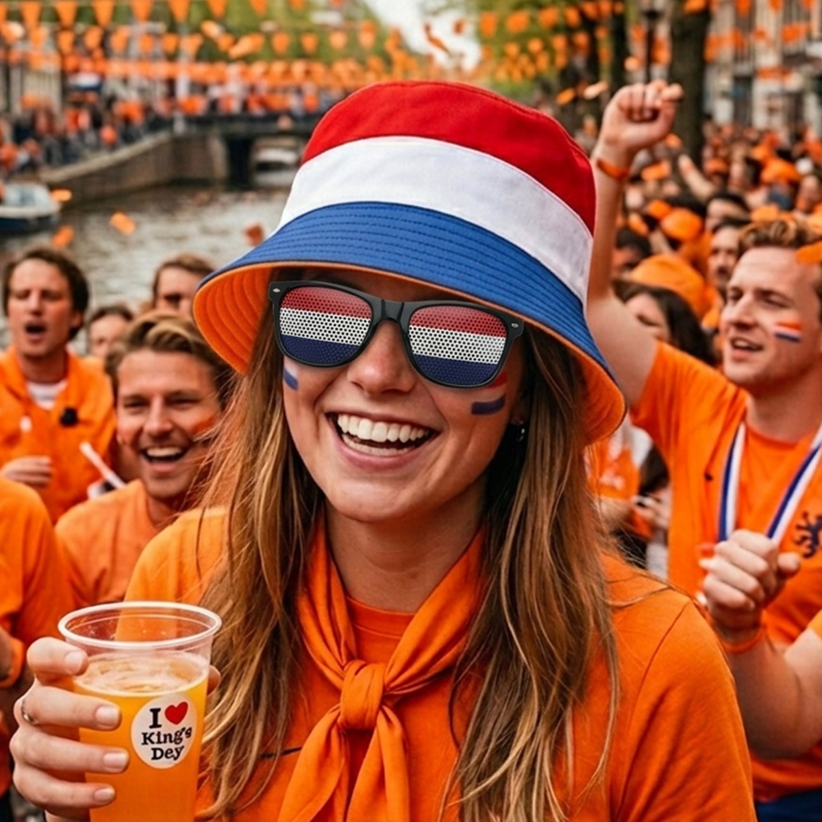 Pinhole Sunglasses + Reversible Bucket Hat Dutch Flag - Image 6