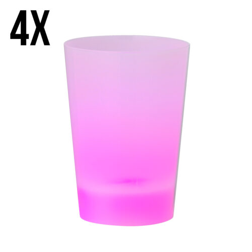 LED multicolor drinking cup 340 ml - set of 4