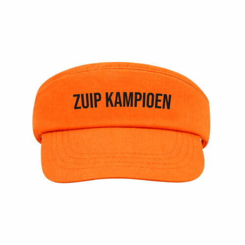 Orange sun visor with Velcro closure - Zuip Kampioen