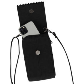 Sarlini phone pouch faux leather - Crossbody phone bag - Black