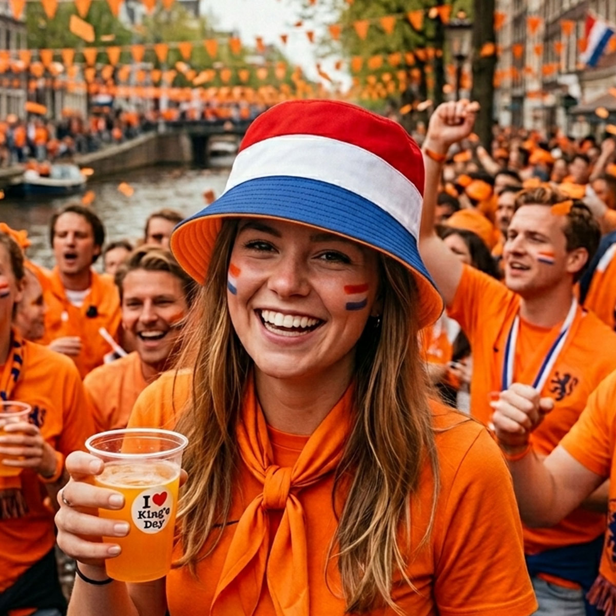 Yucka reversible fisherman's hat NL flag - 58 cm - Image 4