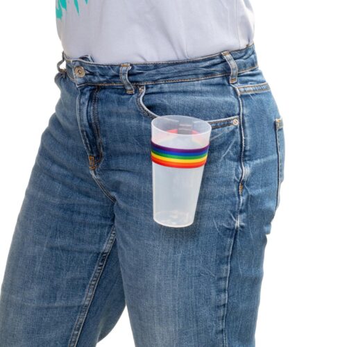 Hold Ub elastic cup holder for festivals - Rainbow