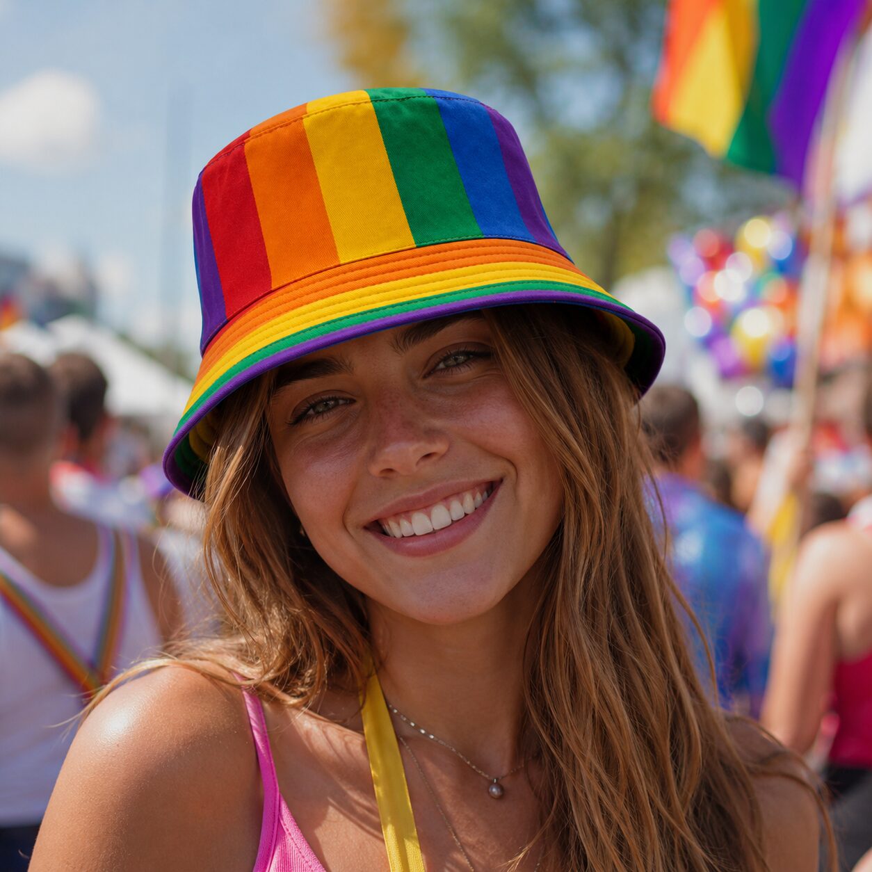 Yucka reversible fisherman's hat Pride rainbow - 58 cm - Image 3