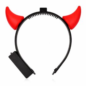 Halloween devil horns with LED lights