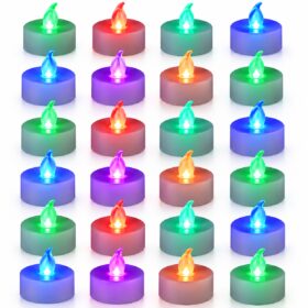 LED tealights 24 pieces - multicolor