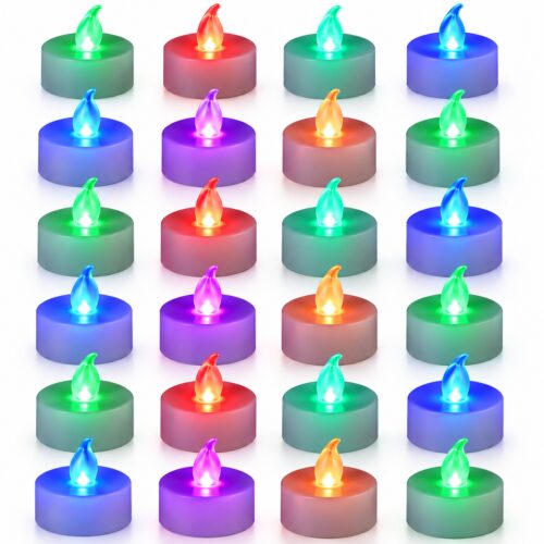LED tealights 24 pieces - multicolor