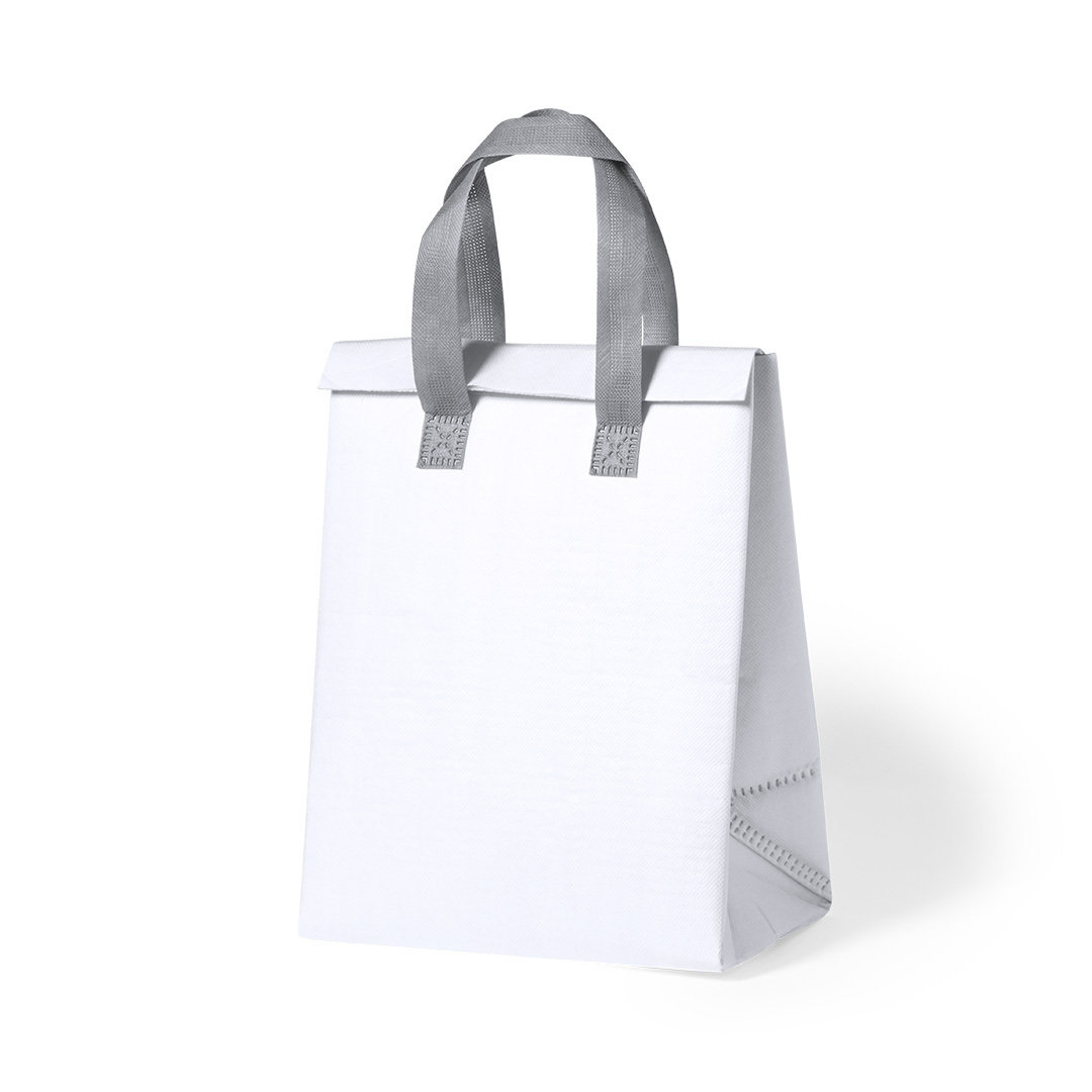 Cooler bag with Velcro closure white - Image 2