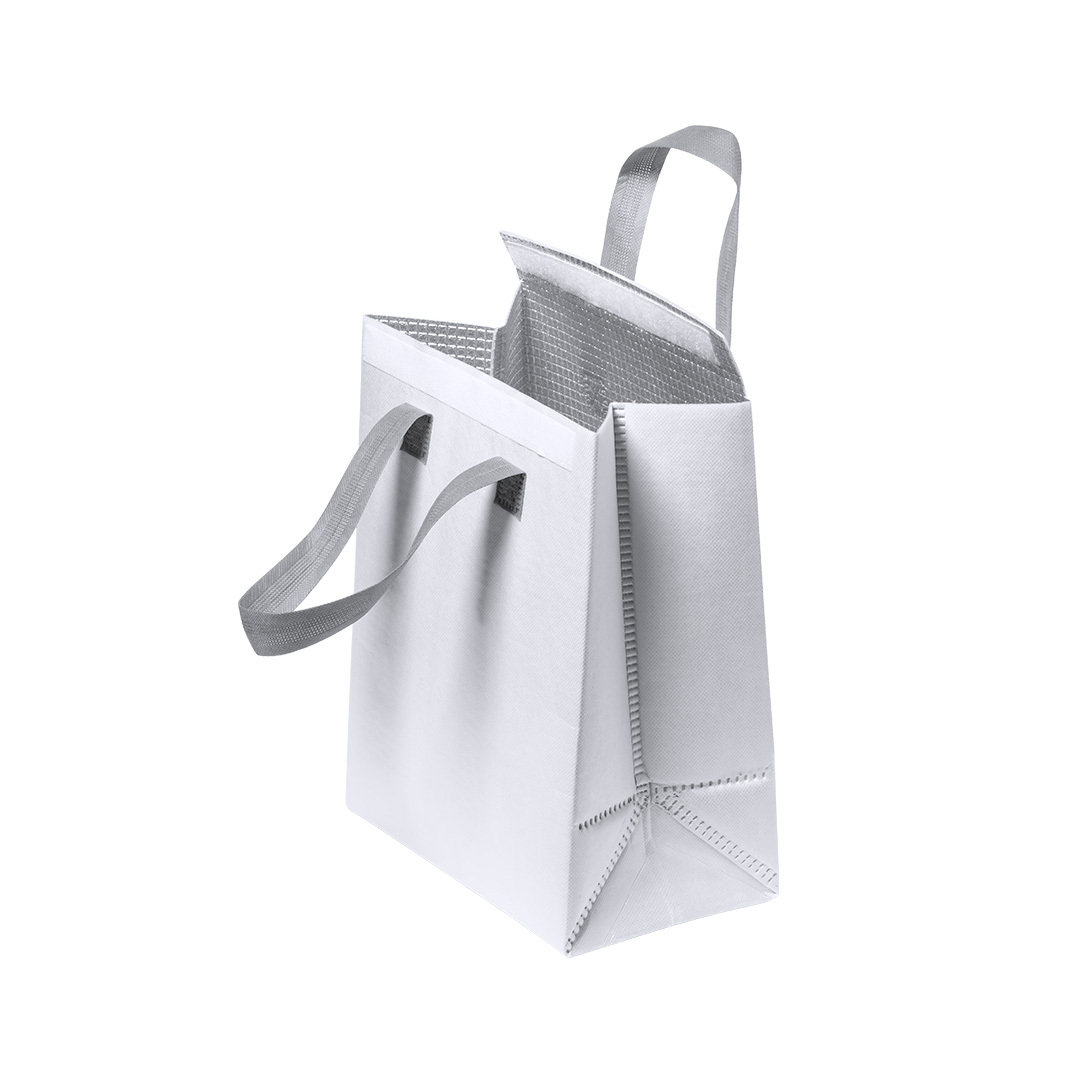 Cooler bag with Velcro closure white - Image 3